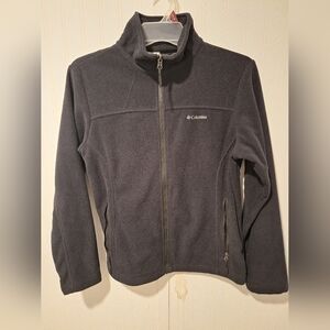 Columbia Fleece Jacket Black Zip-Up For Women